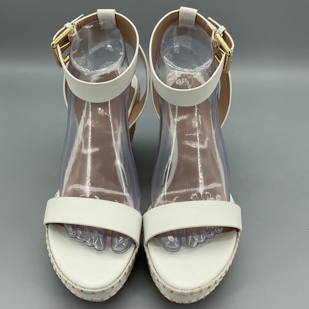 NEW Lauren Ralph Lauren Women Hilarie Leather Espadrille Sandal White Size 9.5B - Picture 3 of 10